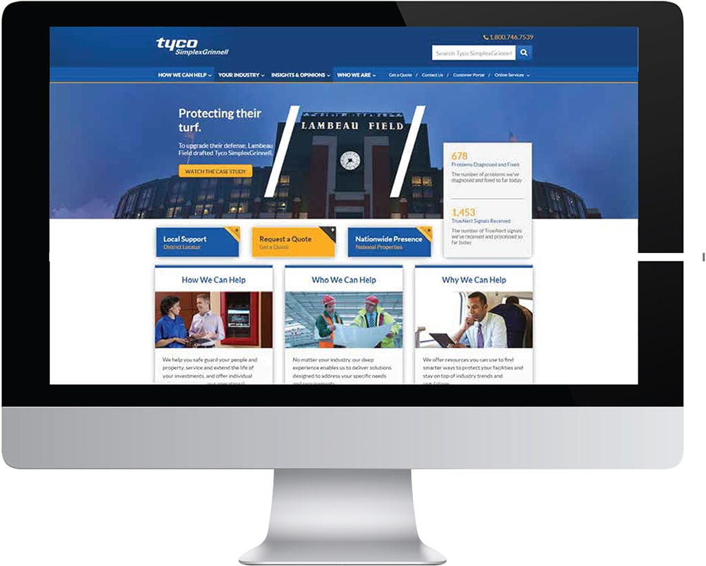 Image of Website on Desktop Computer