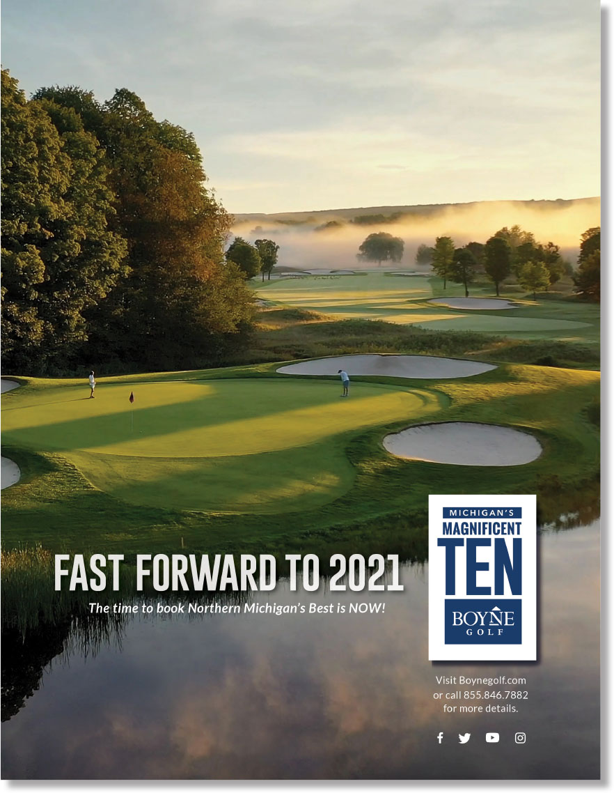 BOYNE Golf - Fast forward to 2021 full page ad